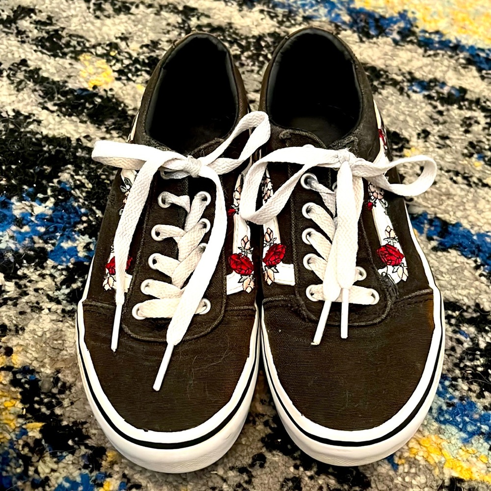 Size one Vans for your little skater girl or boy.